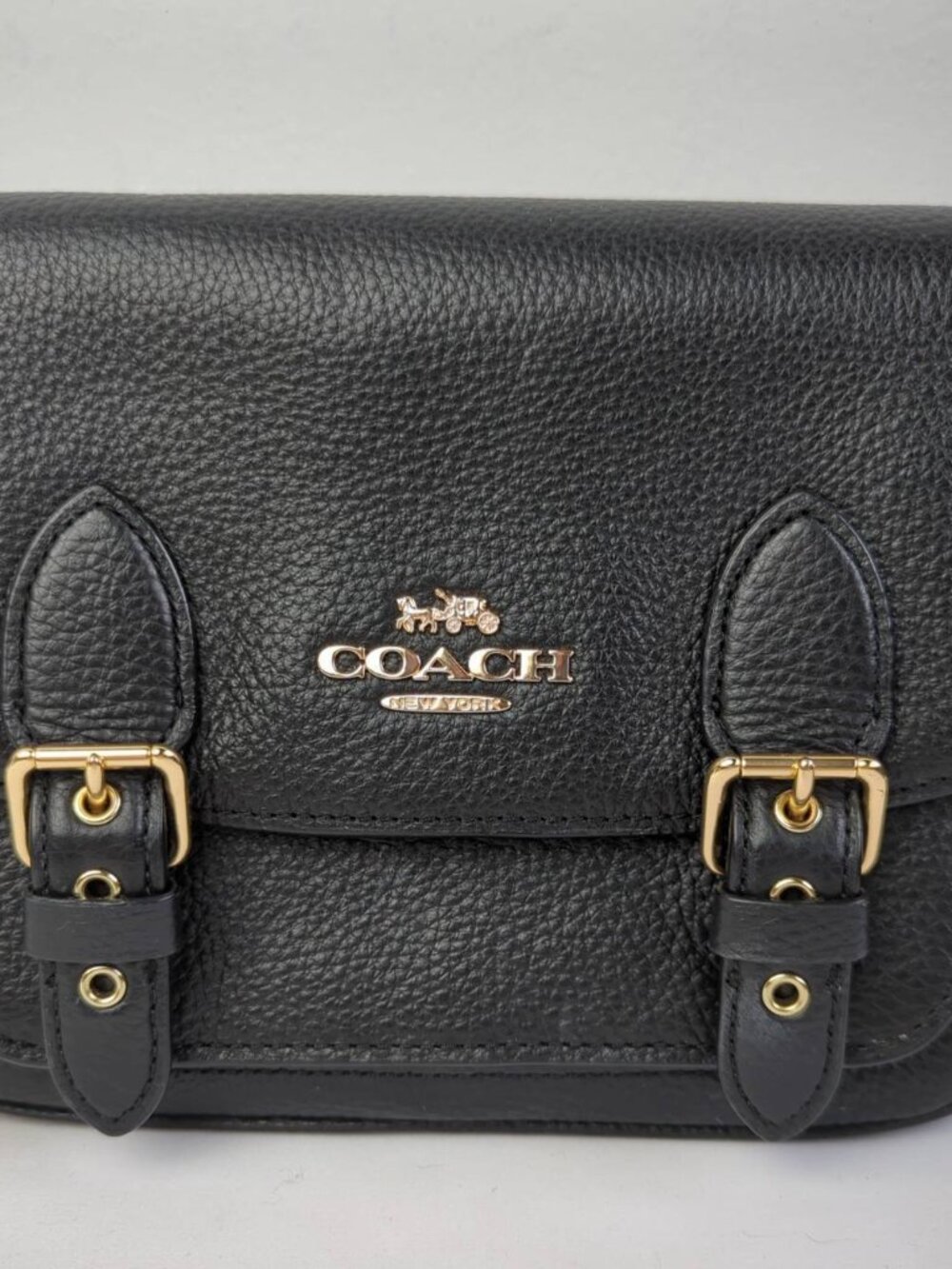 Coach Black Leather Crossbody Bag